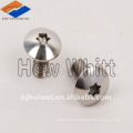 Grade 10.9 Gr5 Titanium mushroom head bolt with Torx